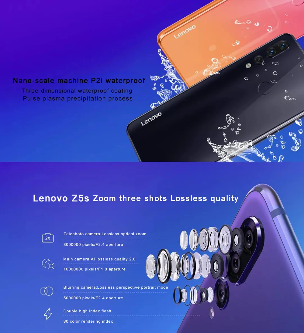 Многоязычная версия мобильного телефона lenovo Z5S L78071 Восьмиядерный AI три камеры Snapdragon 710 QHD ZUI 10,0 4G FDD LTE 6,3