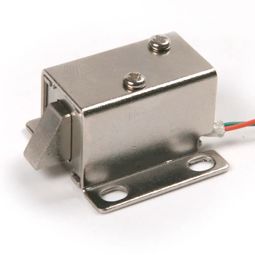 DC 12V дверной ящик язычок вниз Электрический замок сборка соленоида тонкий дизайн