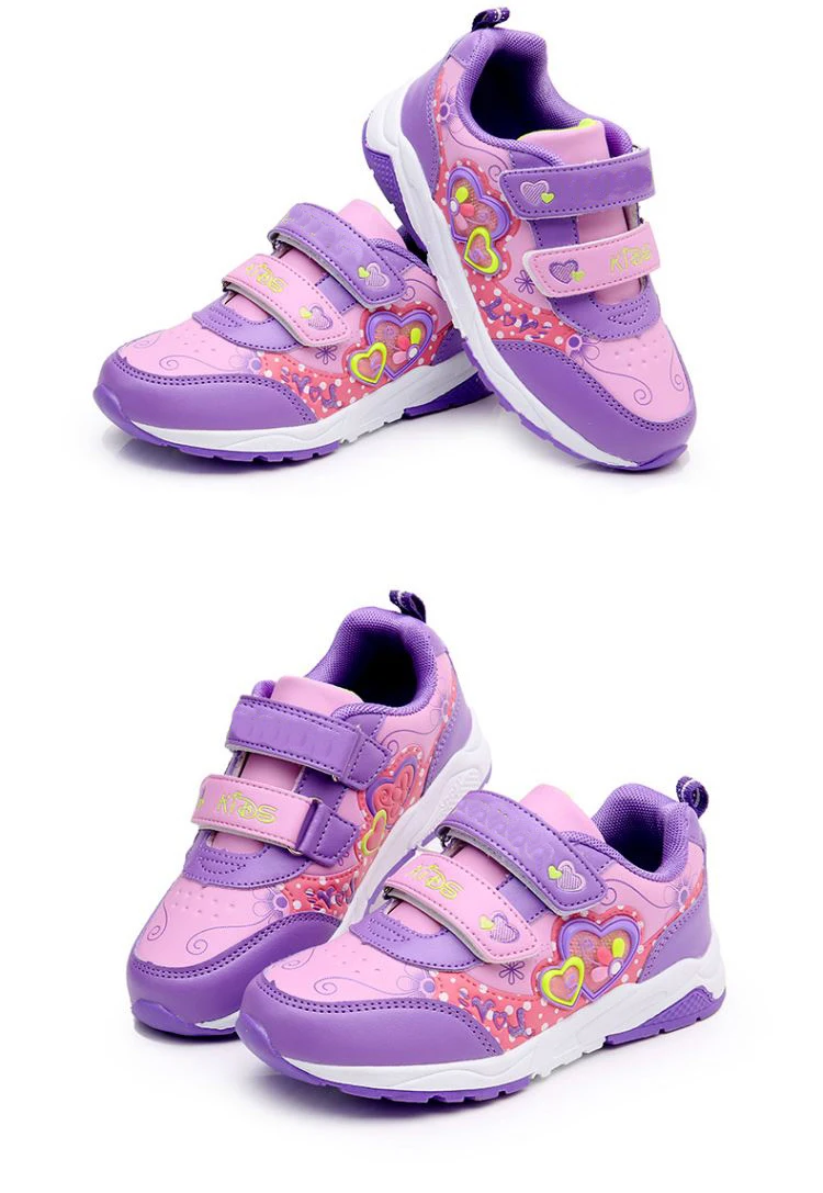 Дышащая Спортивная обувь для девочек Детские кроссовки с цветочным рисунком