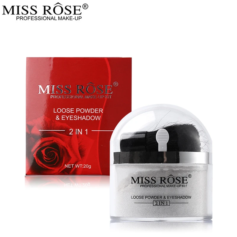 Miss Rose мерцающая пудра-Хайлайтер для лица макияж, рассыпная пудра и тени двойной Применение Блестящий золотистый Серебристый средство, макияж для лица, бронзер, косметика для контурирования
