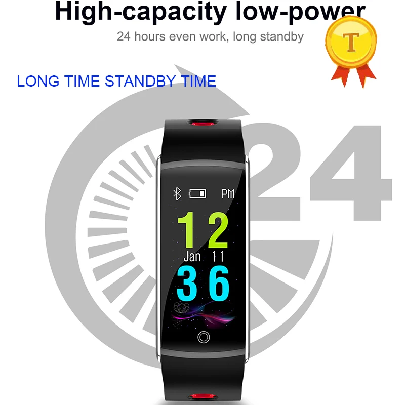 

2018 new product smart bracelet fitness tracker soft silicon wristband IP68 waterproof Heart rate blood pressure smart band