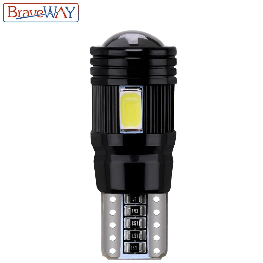 BraveWay 6 шт. T10 светодиодный лампы W5W Canbus Error Free 6SMD авто Интерьер просвет