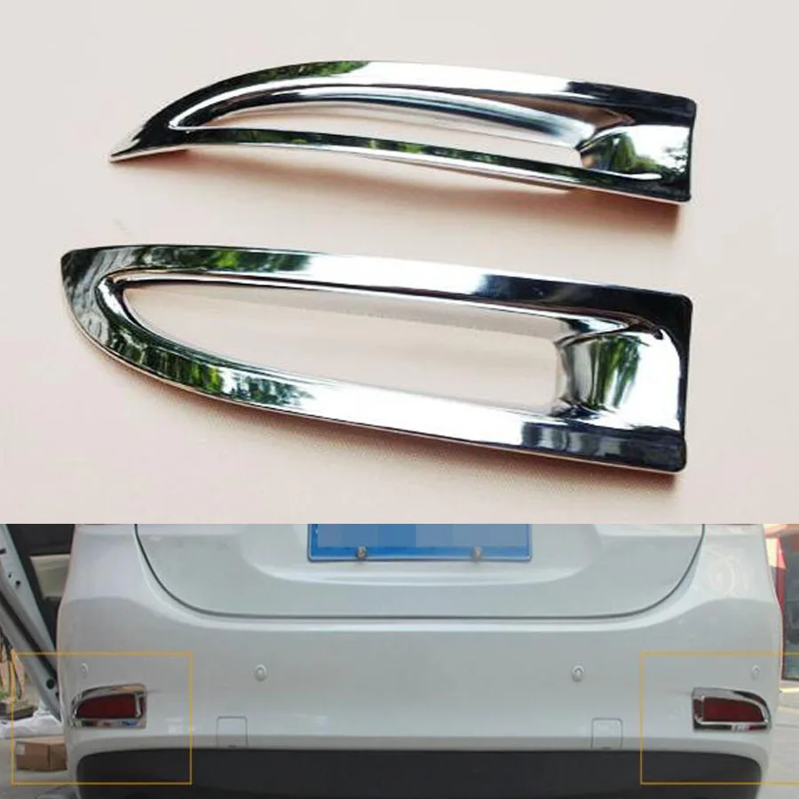 

YAQUICKA 2pcs/set Chrome ABS Car Rear Tail Fog Light Lamp Frame Cover Trim Styling Fit For Mazda 6 Atenza 2014 2015 Car-covers