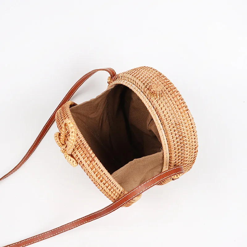 SAFEBET Round Rattan Bags Travel Organizer Handmade Straw Woven Storage Bag Summer Beach Handbag Shoulder For Women | Дом и сад