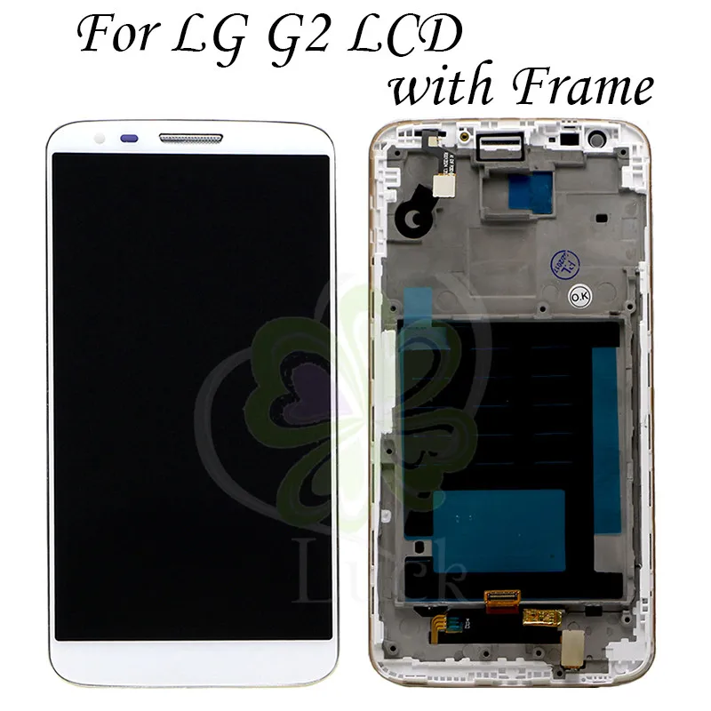 5 2 &quotЖК-дисплей для LG G2 D802 ЖК-дисплей сенсорный экран с рамкой дигитайзер сборка