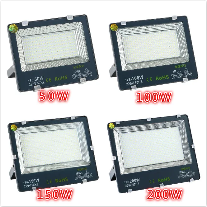 50W100W150W 200W Светодиодный прожектор светильник Ip65 AC 220V отражатель светодиодный