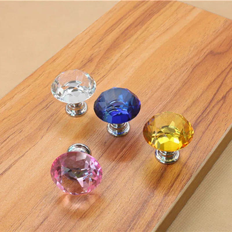 Ручки дверные из хрустального стекла с одним отверстием 30 мм|knob for furniture|pull knobdrawer