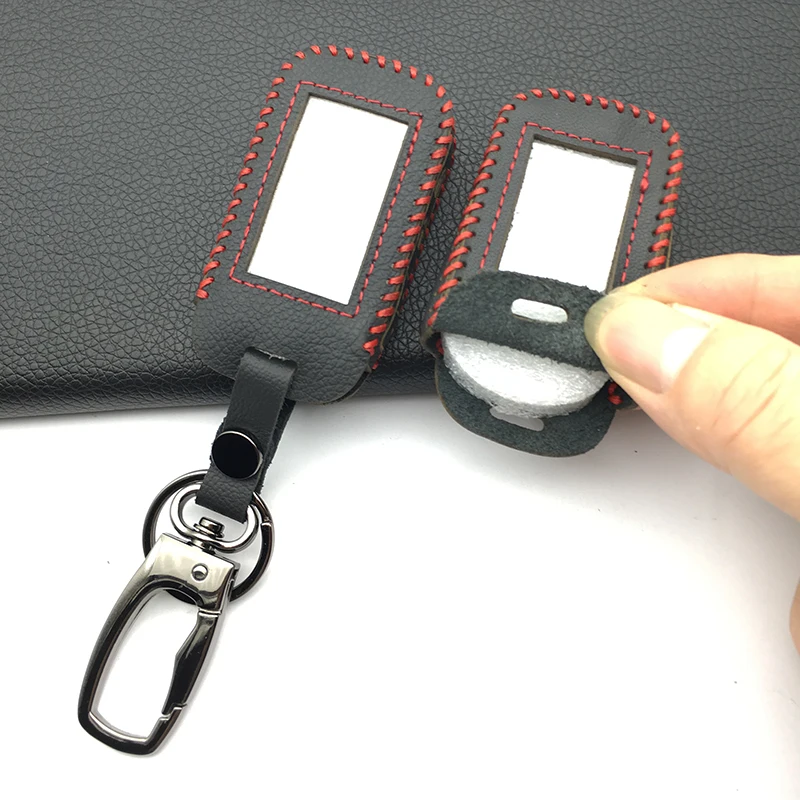 Leather Case Key Cover For Starline E90 E63 E91 E61 E95 E66 E60 LCD Two Way Car Alarm Remote Keychain Transmitter | Автомобили и