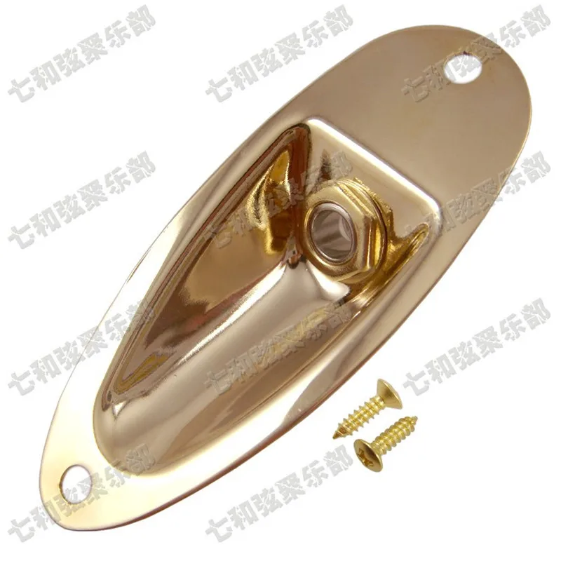 Гитарные принадлежности 10 шт. золотистая пластина с разъемом для лодки 1/4 &quotДжек