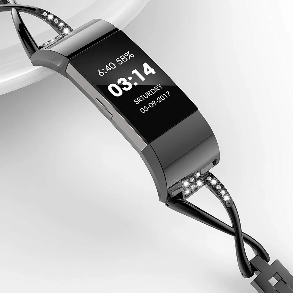 Сменный мужской браслет t для Fitbit Charge 2 браслета из нержавеющей стали