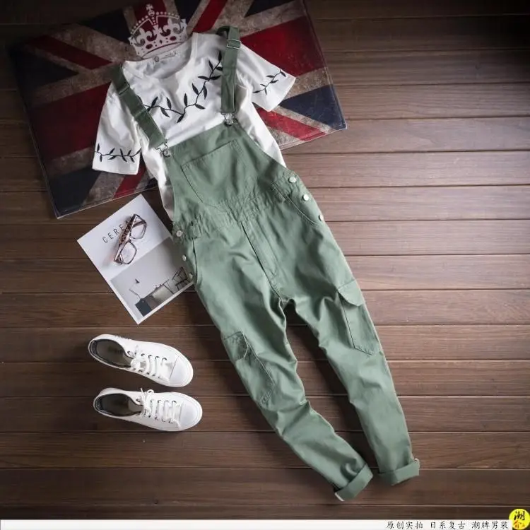 Мужские комбинезоны в стиле хип-хоп модные армейского зеленого цвета крутые