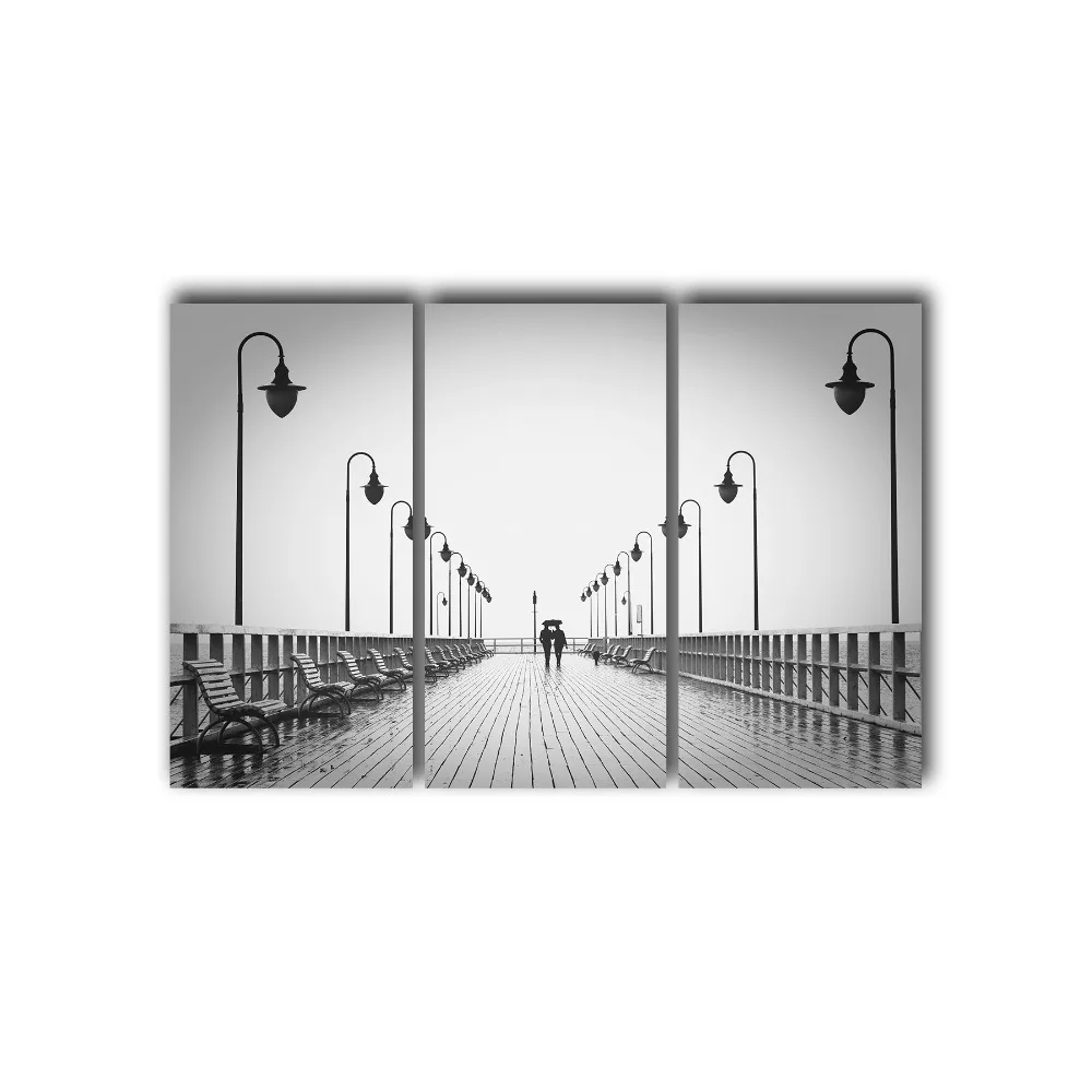 Canvas home decoration painting modular HD printing 3 passers-by digital living room mural free postage | Дом и сад