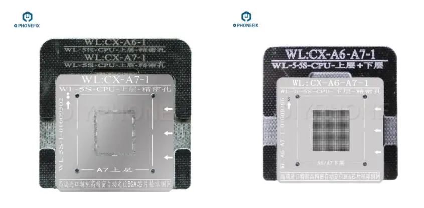 PHONEFIX WL BGA reball инструмент для iphone реболлинга трафарет для iphone 5s 6 6s 7 Plus Baseband NAND A7 A8 A9 A10 BGA reball жестяная сеть