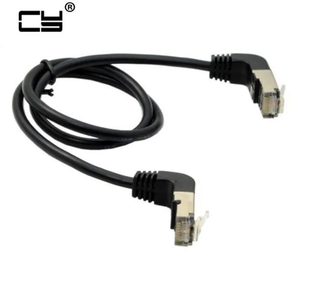 Локоть вниз и вверх Угловой 90 градусов cat5e 8P8C FTP STP UTP Cat 5e Ethernet сетевой кабель RJ45