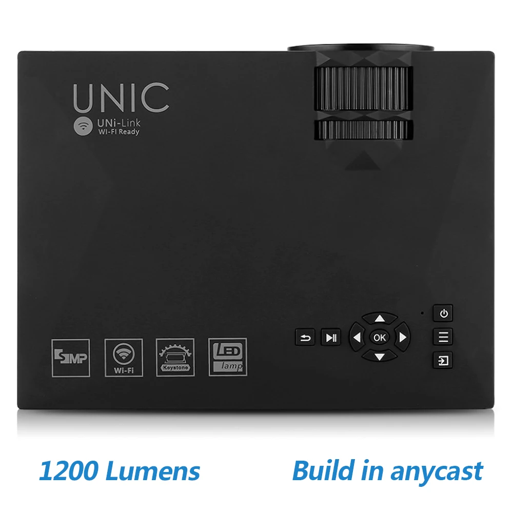 2016 новые оригинальные UNIC UC46 мини Портативный проектор Miracast Поддержка Full HD 1080 P