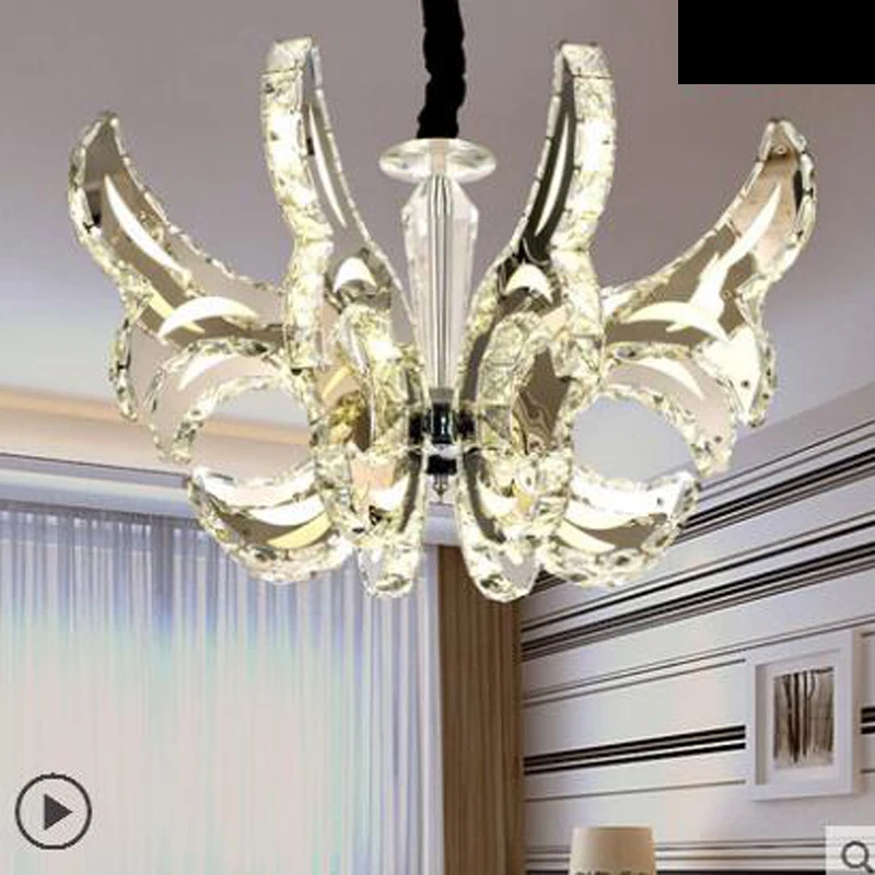 Художественная креативная светодиодная хрустальная люстра в виде свечи для
