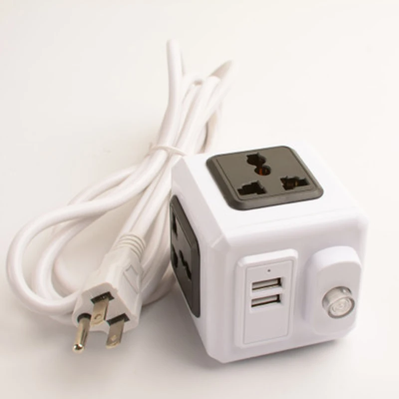 Сетевой удлинитель с USB разъемом 4 гнезда 2 порта шнур 1 8 м|Адаптеры для розеток| |