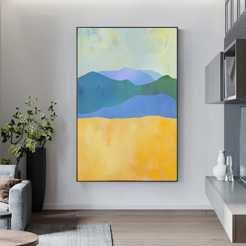 Настенная картина в скандинавском стиле с изображением большого пейзажа
