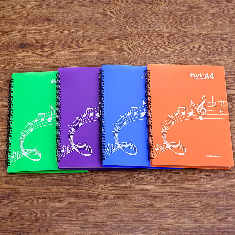 

A4 Size Music Score Pockets Document Paper Collection Staff Sheet Music Book Induction Folder Storage Volumes Color Piano Parts