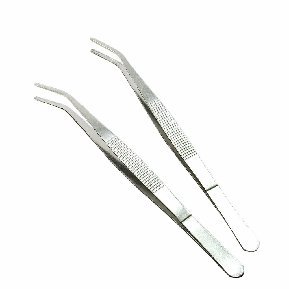 

5Pcs Dental Examination Tweezers Medicla Grade Stainless Steel Surgical Mouth Probe Plier Forceps Teeth Tooth 7.87"