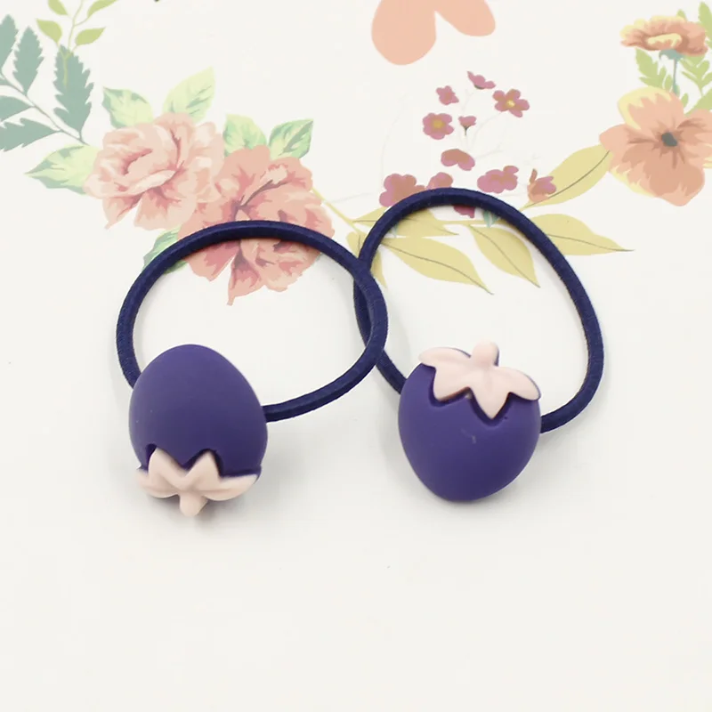 12 Navy Strawberry 12 шт./лот 3 см Детские резинки для волос аксессуары для волос модные милые резинки для волос Веревка для девочек детские головные уборы - Цвет: 12 Navy Strawberry