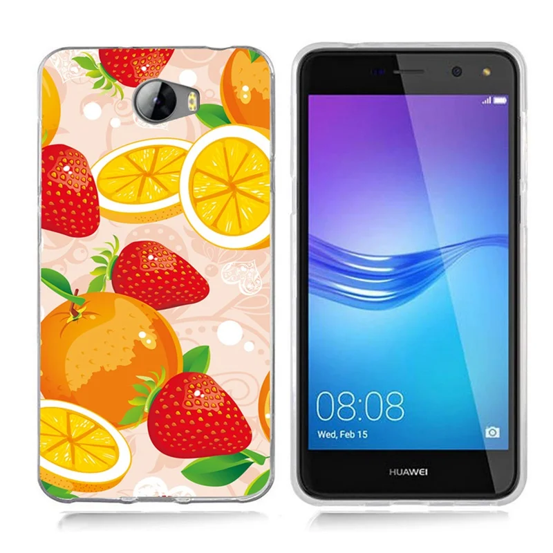 Чехол для Huawei Y5 ii Y5ii чехол/5A LYO-L21/Y6 II компактный чехол из ТПУ с красочным мягким