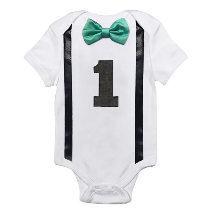 As Photo Один год, детские комбинезоны для мальчиков, детский комбинезон, одежда, комбинезон с бантом, летняя одежда для мальчиков, комбинезон для новорожденных, костюм для первого дня рождения - Цвет: As Photo