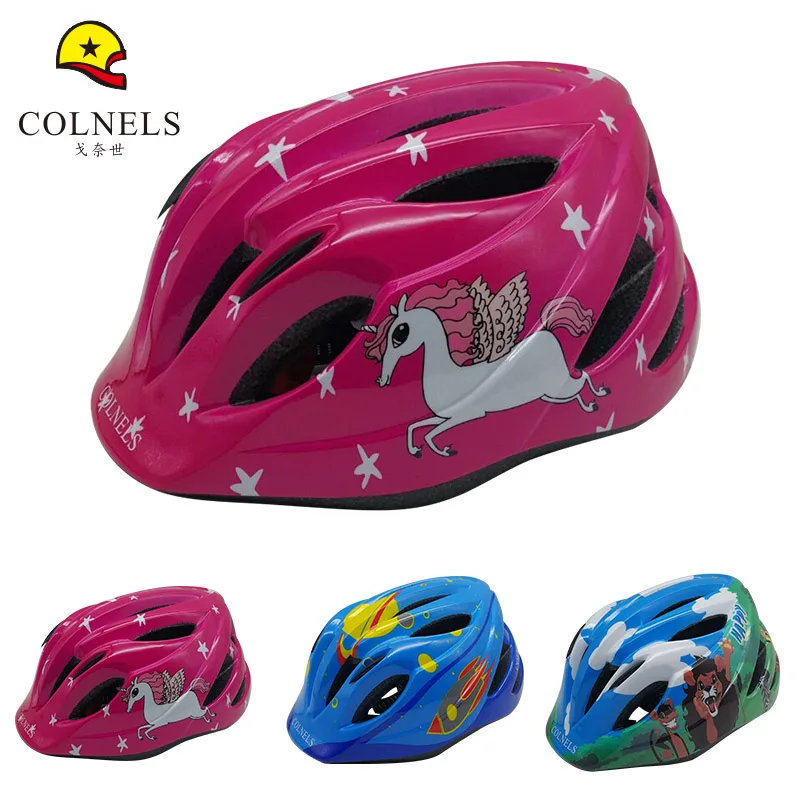 COLNELS Детский велосипедный шлем EPS + PC мультфильм дорожный каток MTB безопасность от