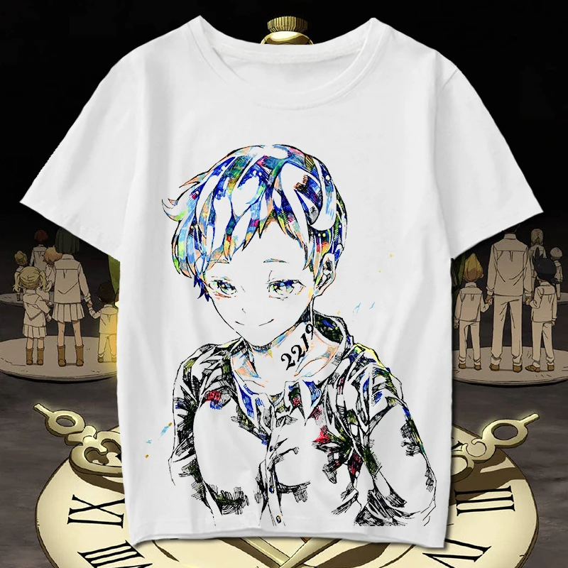 08 Футболка для косплея «The progressed Neverland», Фил Гилда, Дон Рей, Норман, Эмма, Yakusoku no Neverland, летняя футболка, аниме, топ, футболка - Цвет: 08