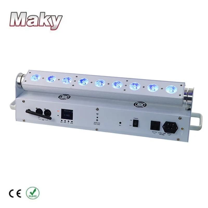 12/лот G301A Maky черный корпус светодиодный свет с батарея беспроводной светодиод Par