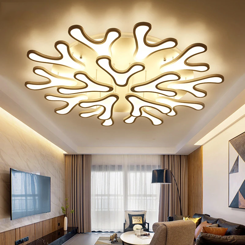 Smart led ceiling light with remote control for living room study lamparas de techo colgante moderna | Лампы и освещение