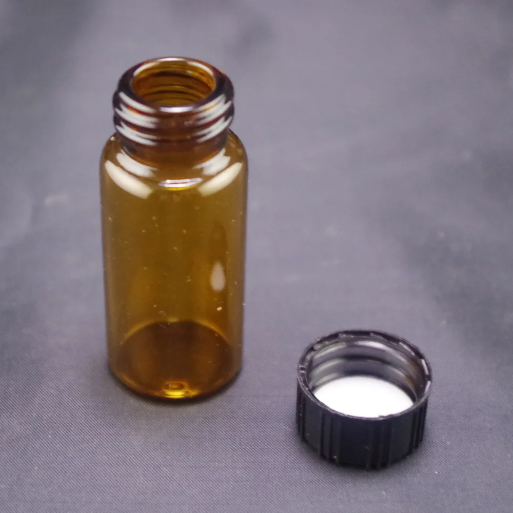 

10PCS 3ml Sample Bottle Brown Glass Screw Top