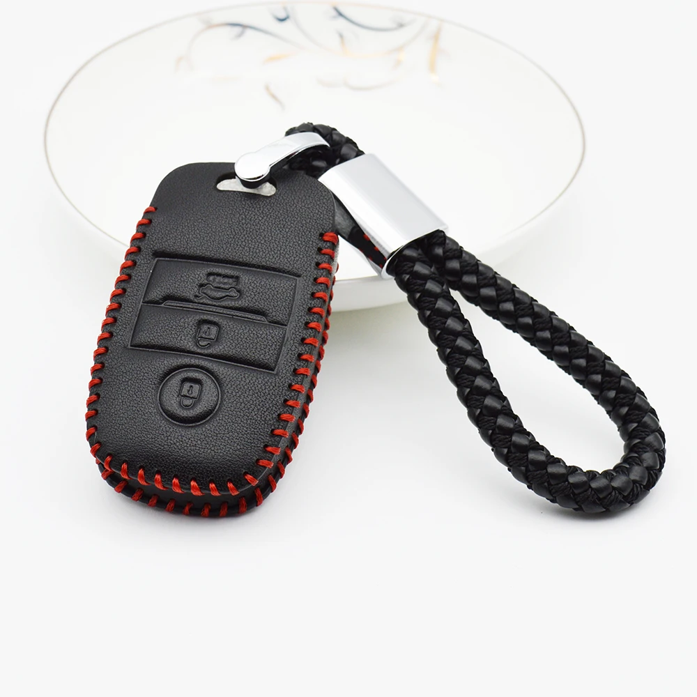 Чехол для автомобильного смарт ключа из натуральной кожи чехол Kia Ceed 2017 Rio K2 4 3 2018