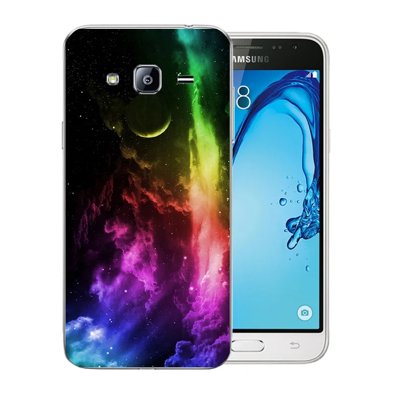 Soft Silicone Shell For Samsung Galaxy J3 2016 J310 TPU Case Back Cover 5.0 inch for J3(2016) Cases Grimace Pattern Shells |