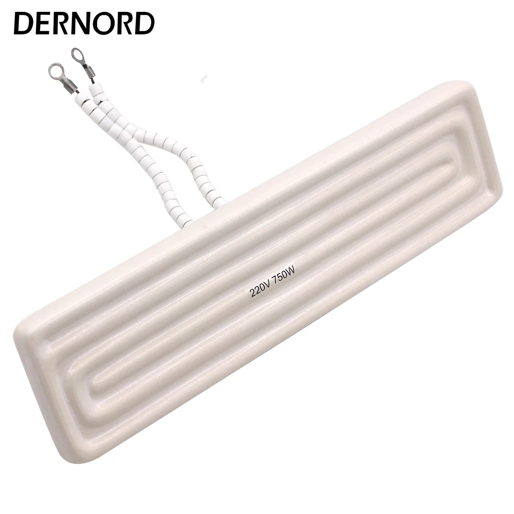 Керамический нагревательный элемент DERNORD 220 В 750 Вт 240x60 мм промышленный