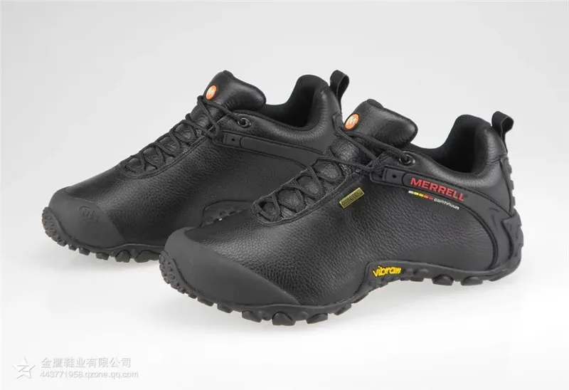 Новое поступление Merrell Мужская Уличная походная обувь, черная кожаная верхняя обувь