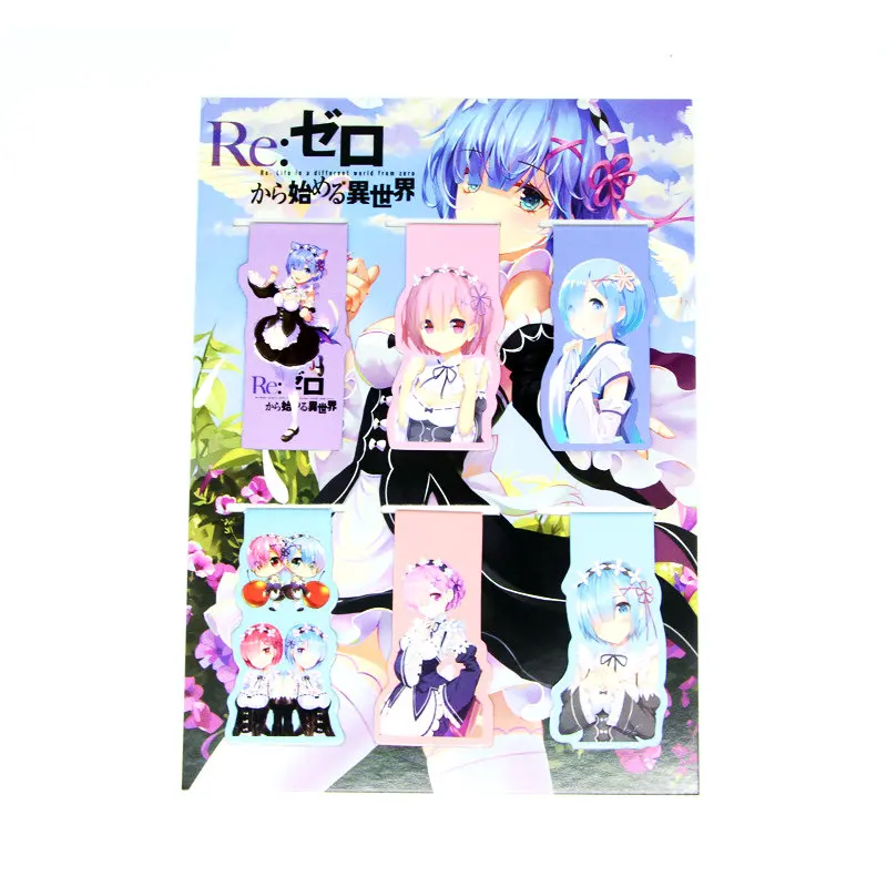 6 шт. Re:Zero kara Hajimeru Isekai Seikatsu аниме Магнитный Магнит закладка ребенок студент Kawaii