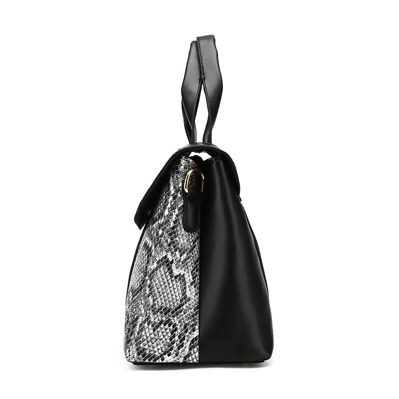Змея из змеиной кожи сумка для Для женщин Лоскутная плеча Crossbody сумка женские кошельки и Сумки комплект сумка клатч