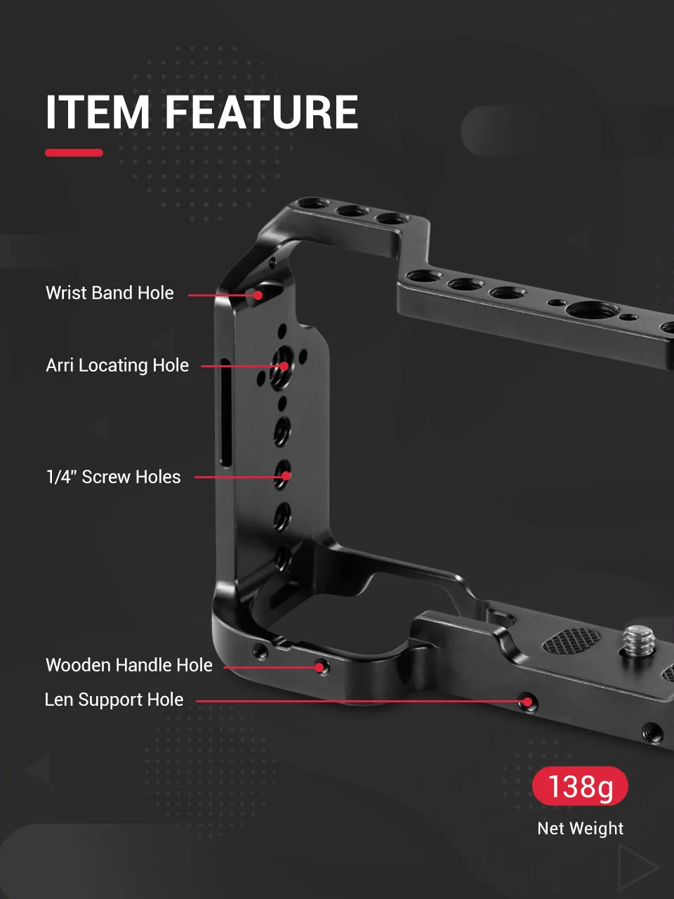 SmallRig A6400 Camera Cage for Sony A6400 / A6300 / A6500 Camera Can use with Microphone Not obstruct the screen for Vlog 2310
