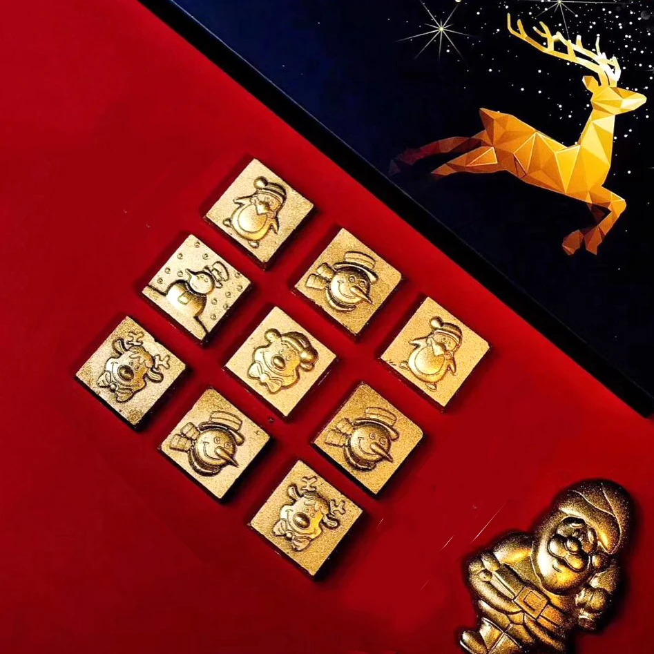 Новинка 2019 21 картридж рождественские квадратные формы из твердого поликарбоната