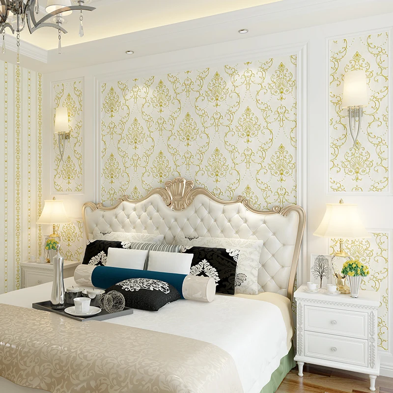 Европейская 3D стереоскопическая настенная бумага с цветочным рисунком для