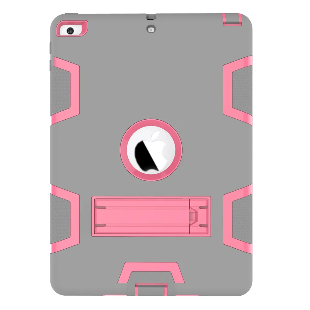 Grey Rose WEFOR для нового iPad iPad 9,7 чехол, высокая ударопрочность Гибридный трехслойный сверхмощный защитный чехол Полная защита для корпуса - Цвет: Grey Rose