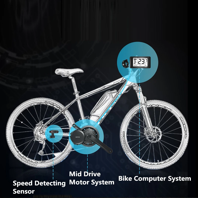 Bafang 8fun 48В 500 Вт BBS02B мотор среднего привода C961 C965 наборы с 17ач литиевая батарея для