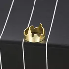 Кольцо с V-образным вырезом, регулируемое, под розовое золото, с городским пейзажем Нью-Йорка, для женщин и мужчин, винтажное