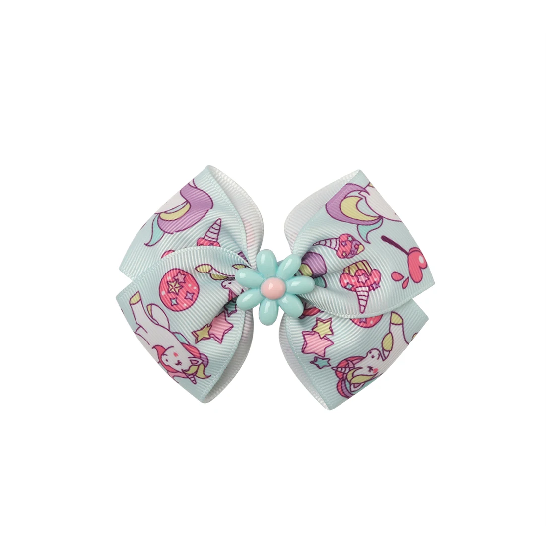 Банты для девочек XIMA 2 шт. радужные банты в виде ленты с зажимом единорога