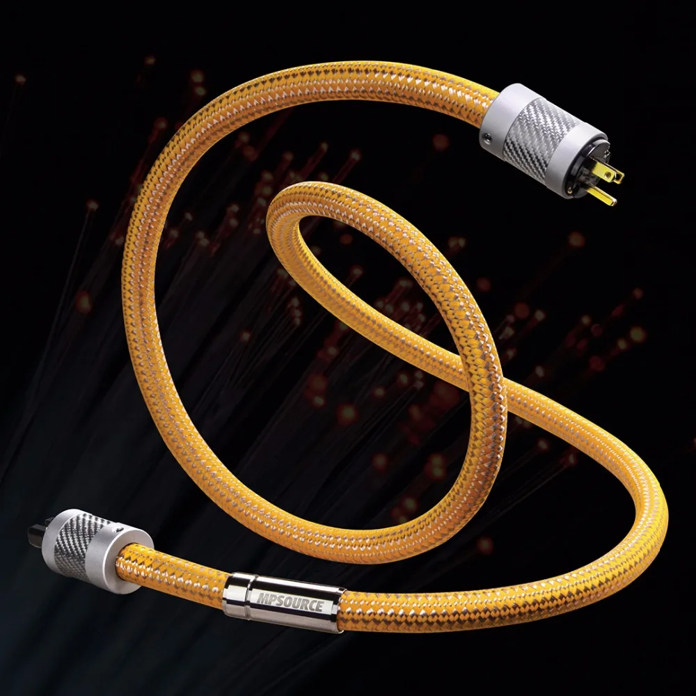 

MPSource Poison AC Power Cord Cable 99.99997% OCC HiFi Speaker Audio Cables 24K Gold Plated Hi-End For Amplifier CD DVD