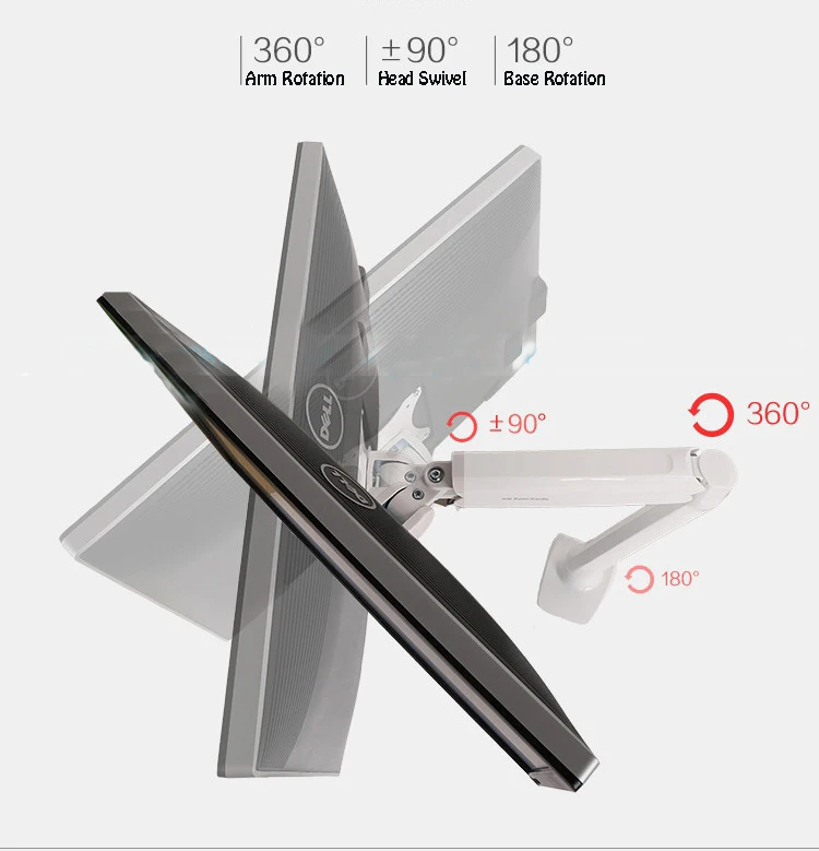 D5 белый цвет настольная газовая пружина 10 &quot-27&quot ЖК-дисплей LED монитор держатель