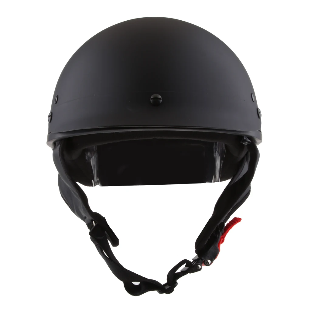 Matte Black M Мотоцикл DOT Cruiser туристический мотоцикл Bobber велосипед с открытым лицом Половина шлем спортивная защита головы Половина шлем СОЛНЦЕЗАЩИТНЫЙ - Цвет: Matte Black M