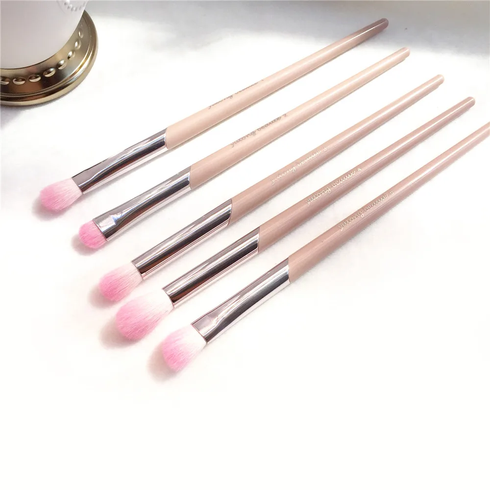 Yutong Beaute FB-серия розовый набор для глаз I-мягкие окрашенные козьи волосы/синтетические-Профессиональные Тени для век кисти-принадлежности для макияжа