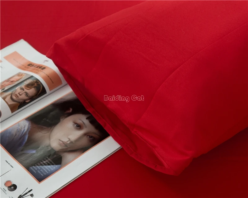 Китайский красный сплошной цвет простыня 1 шт. с эластичной резинкой на матраце